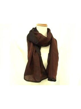 Gucci Scarf Brown Silk 100% Large Shawl